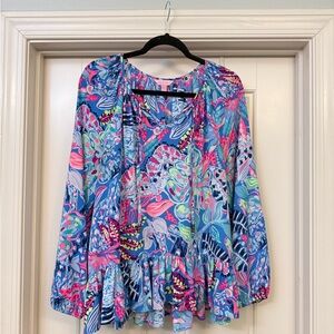 Lilly Pulitzer Colorful Floral Blouse